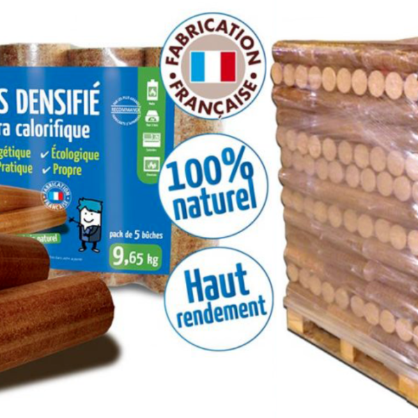 Bûches calorifiques WOODSTOCK 4 palettes, 416 sacs de 5 bûches