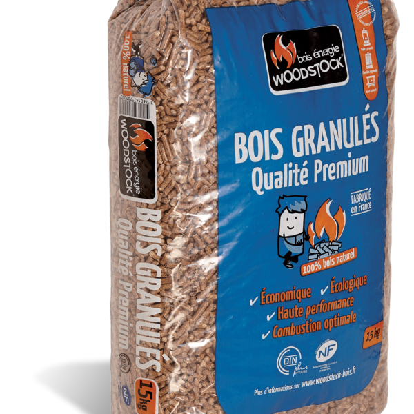 Granulés de Bois WOODSTOCK 1 Palette de 78 Sacs de 15 Kg