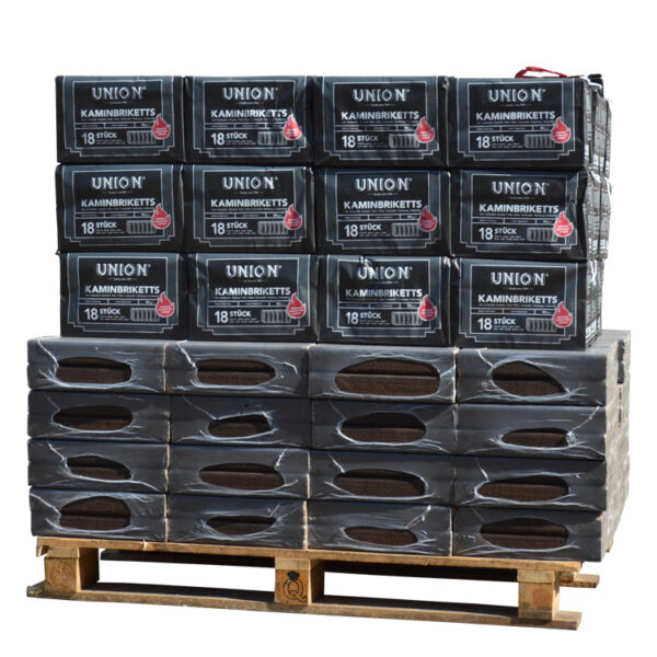 Mixte de briquettes de bois 100% chêne + briquettes de lignite palette (930Kg)